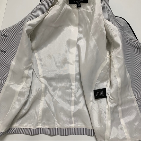 Nine West blazer gray pinstripe size 2 - Picture 6 of 8